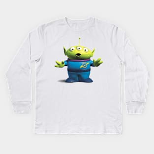 Green Alien Toy Kids Long Sleeve T-Shirt